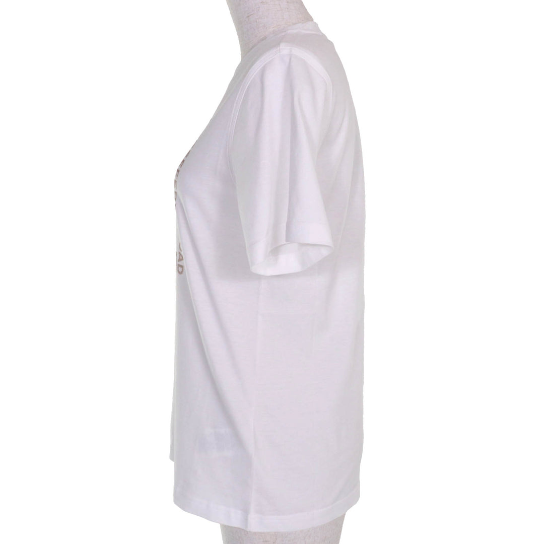 Pristine BURBERRY Short sleeve T-shirt white cotton Women XS 8064473