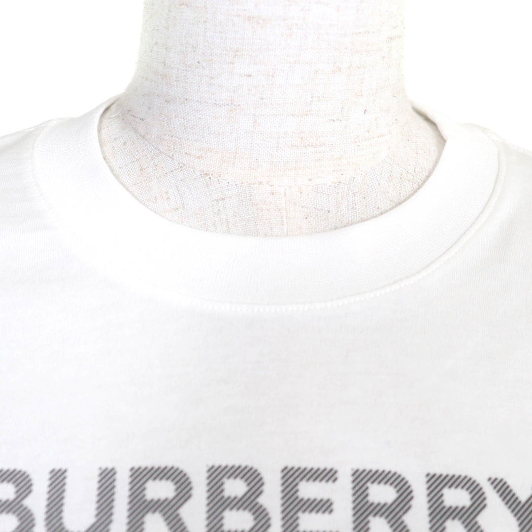 Pristine BURBERRY Short sleeve T-shirt white cotton Women XS 8064473