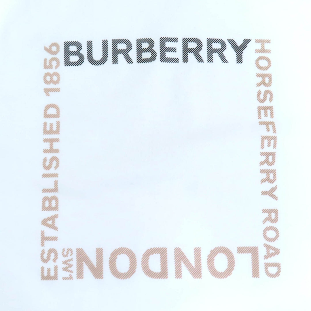 Pristine BURBERRY Short sleeve T-shirt white cotton Women XS 8064473