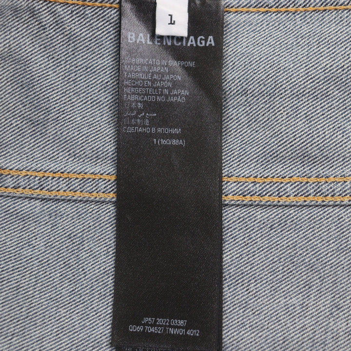 優れたBALENCIAGAデニムジャケットデコンストラクトパネルデニムジャケットL 704527