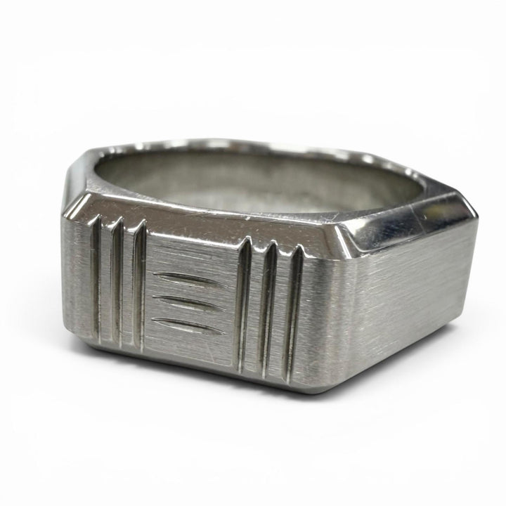 Great HERMES Ring ring Toolbox Silver Stainless Steel mens