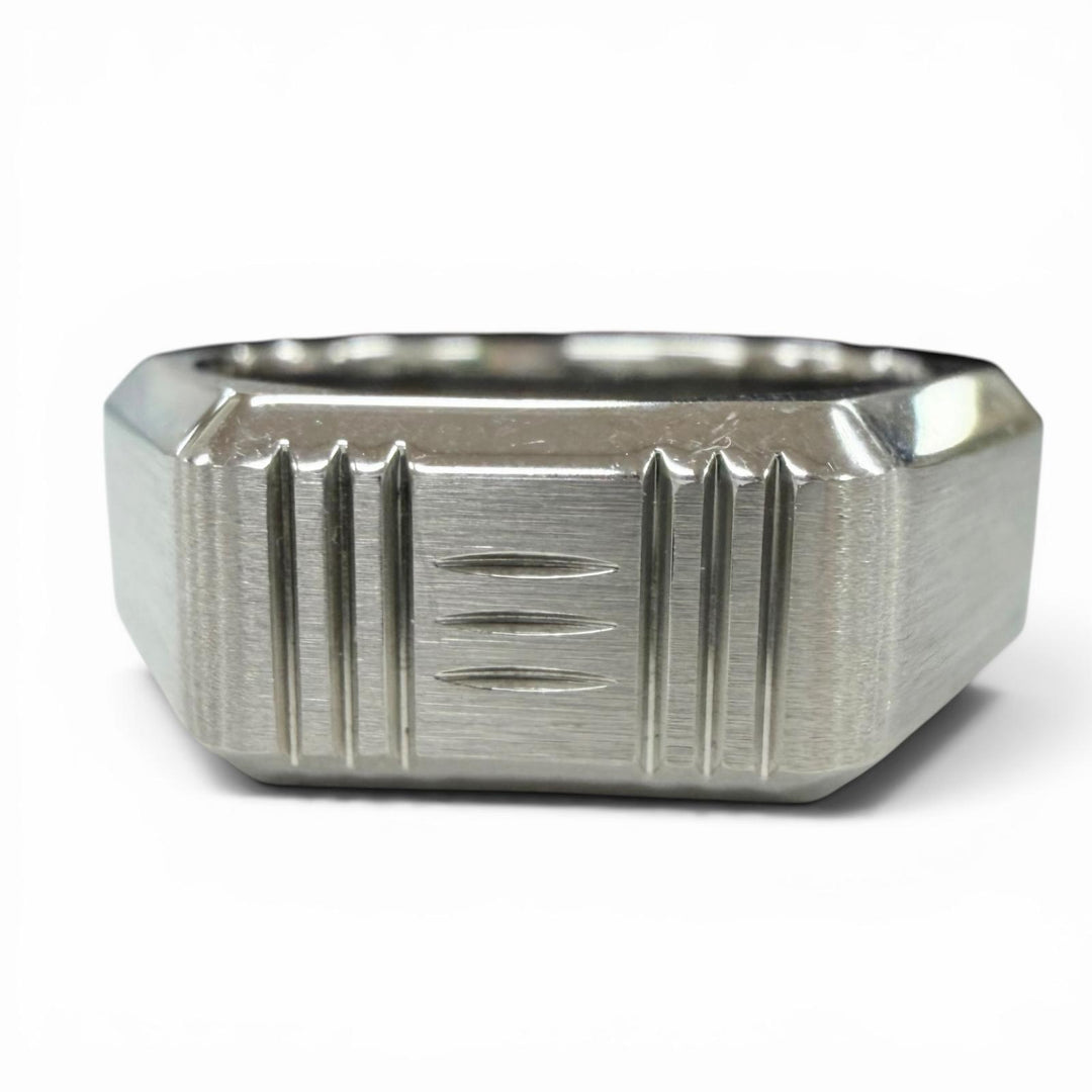 Great HERMES Ring ring Toolbox Silver Stainless Steel mens