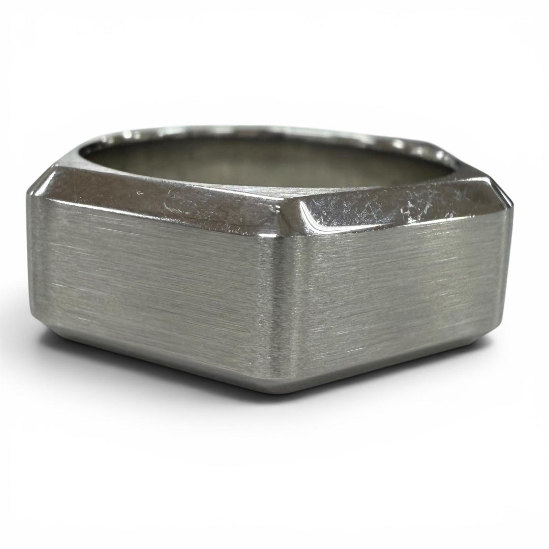 Great HERMES Ring ring Toolbox Silver Stainless Steel mens