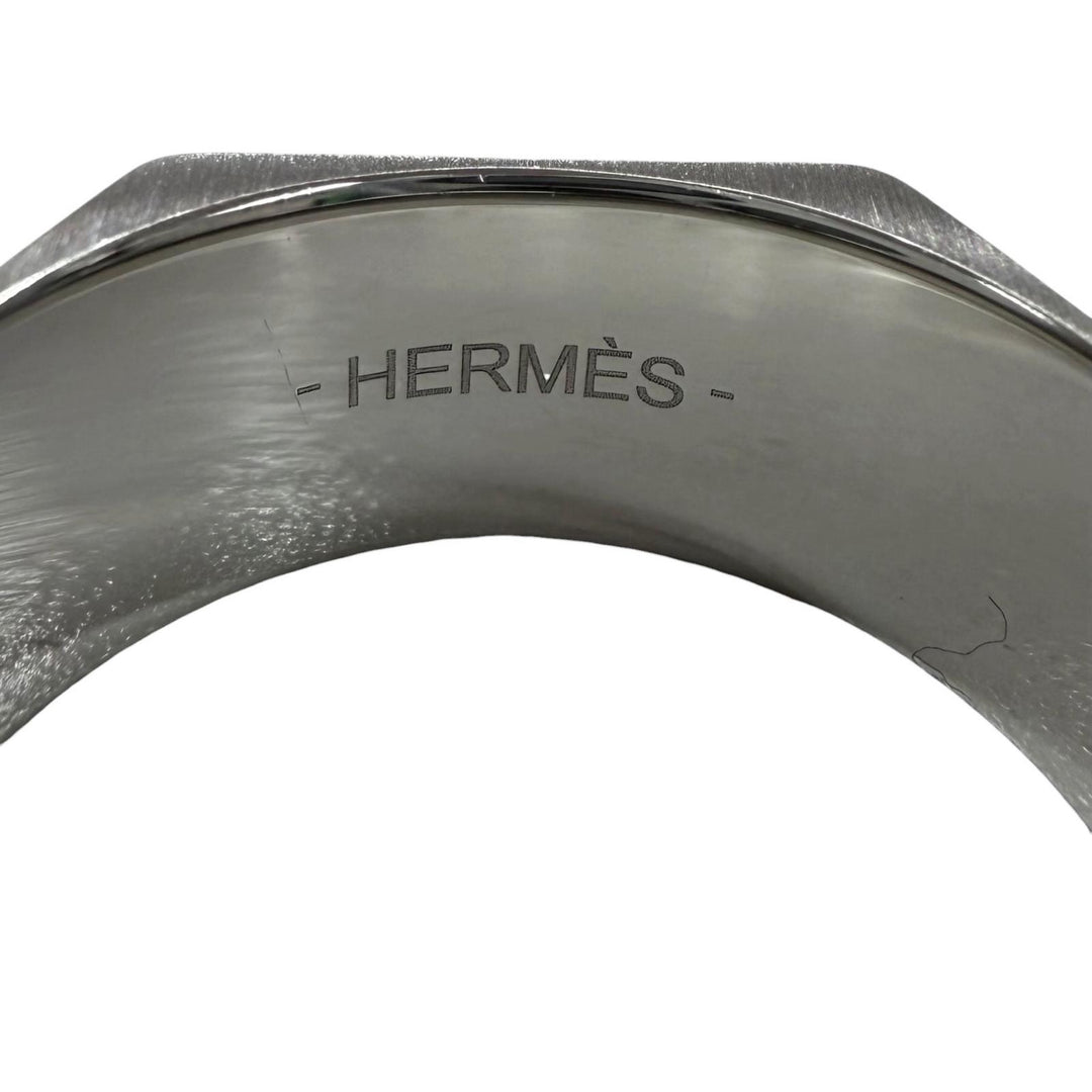 Great HERMES Ring ring Toolbox Silver Stainless Steel mens