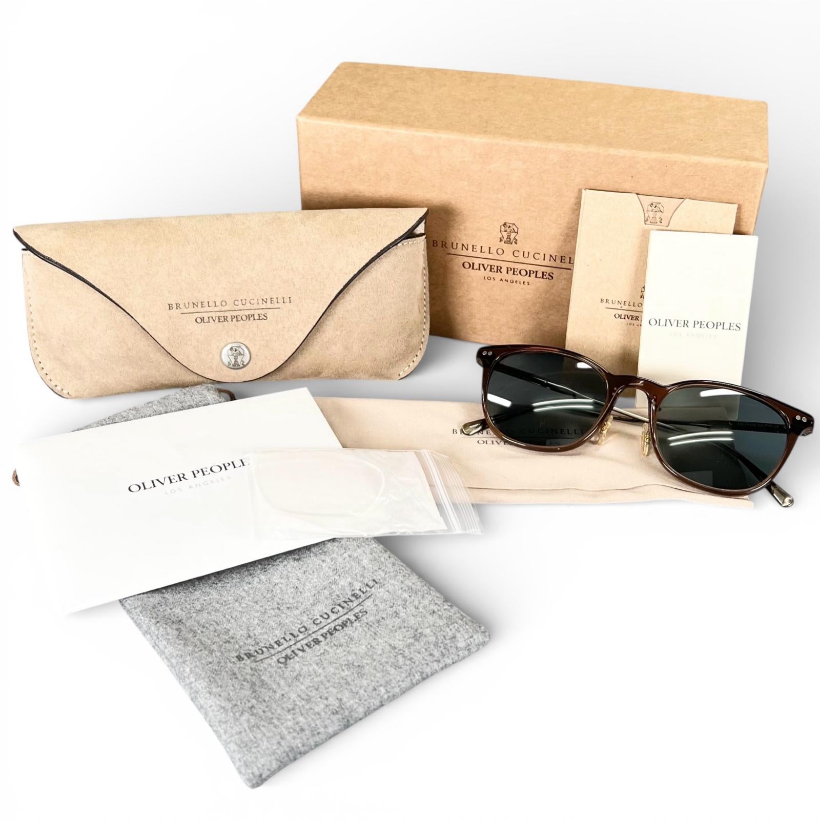 Great OLIVER PEOPLES BRUNELLO CUCINELLI sunglasses Clear brown