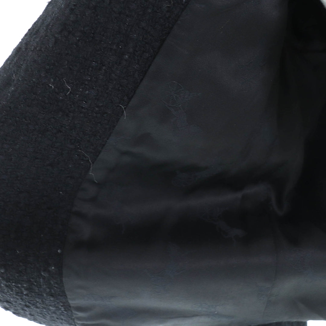 良好 CELINE ノーカラージャケット ブークレツイード Chasseur Jacket 34 2V00C764L