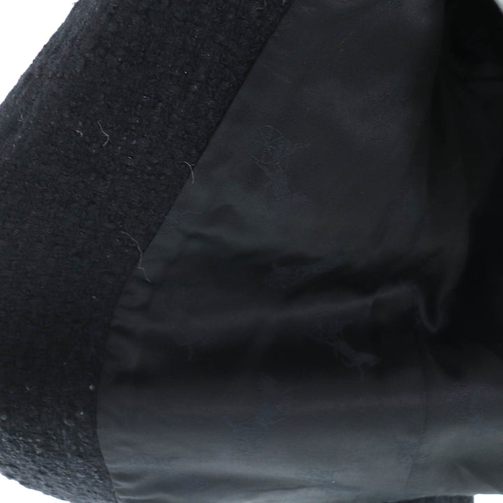 良好 CELINE ノーカラージャケット ブークレツイード Chasseur Jacket 34 2V00C764L