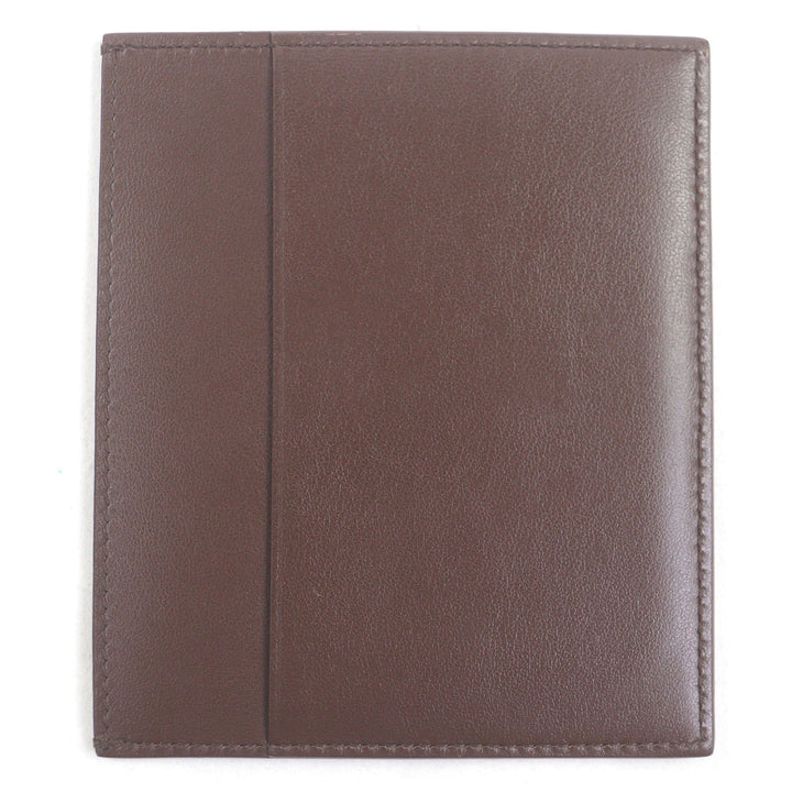 Excellent JIL SANDER Card Case Pass Case Card Case Brown leather mens J25VL0008