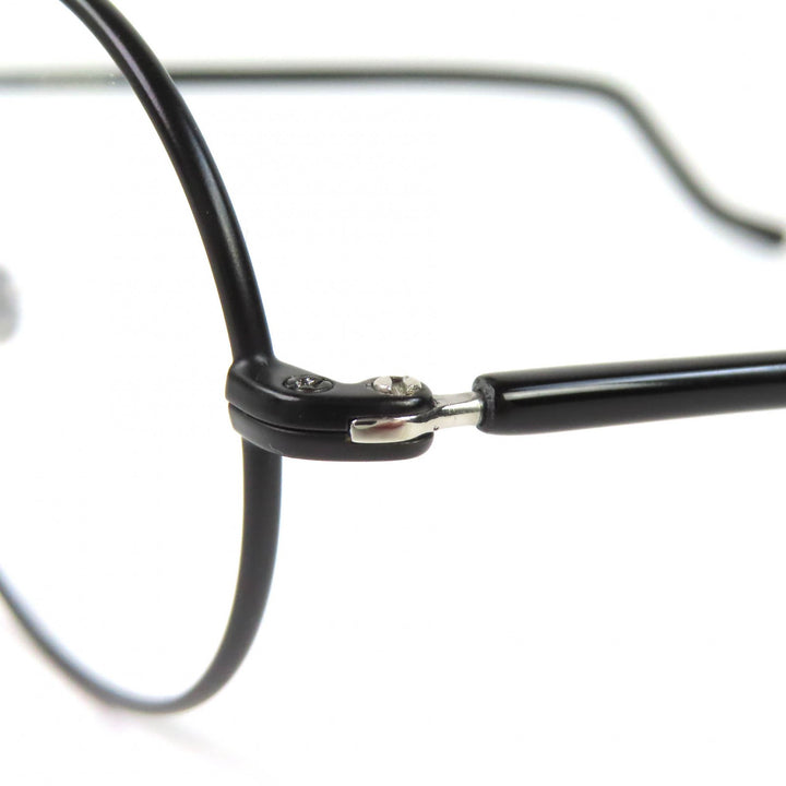 Excellent KANEKO OPTICAL Glasses Handmade Round by Tamio Ido black mens T-467
