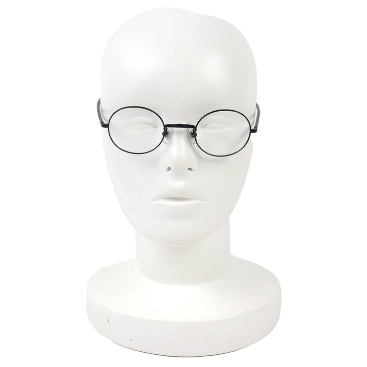 Excellent KANEKO OPTICAL Glasses Handmade Round by Tamio Ido black mens T-467