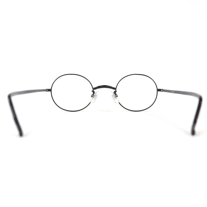 Excellent KANEKO OPTICAL Glasses Handmade Round by Tamio Ido black mens T-467