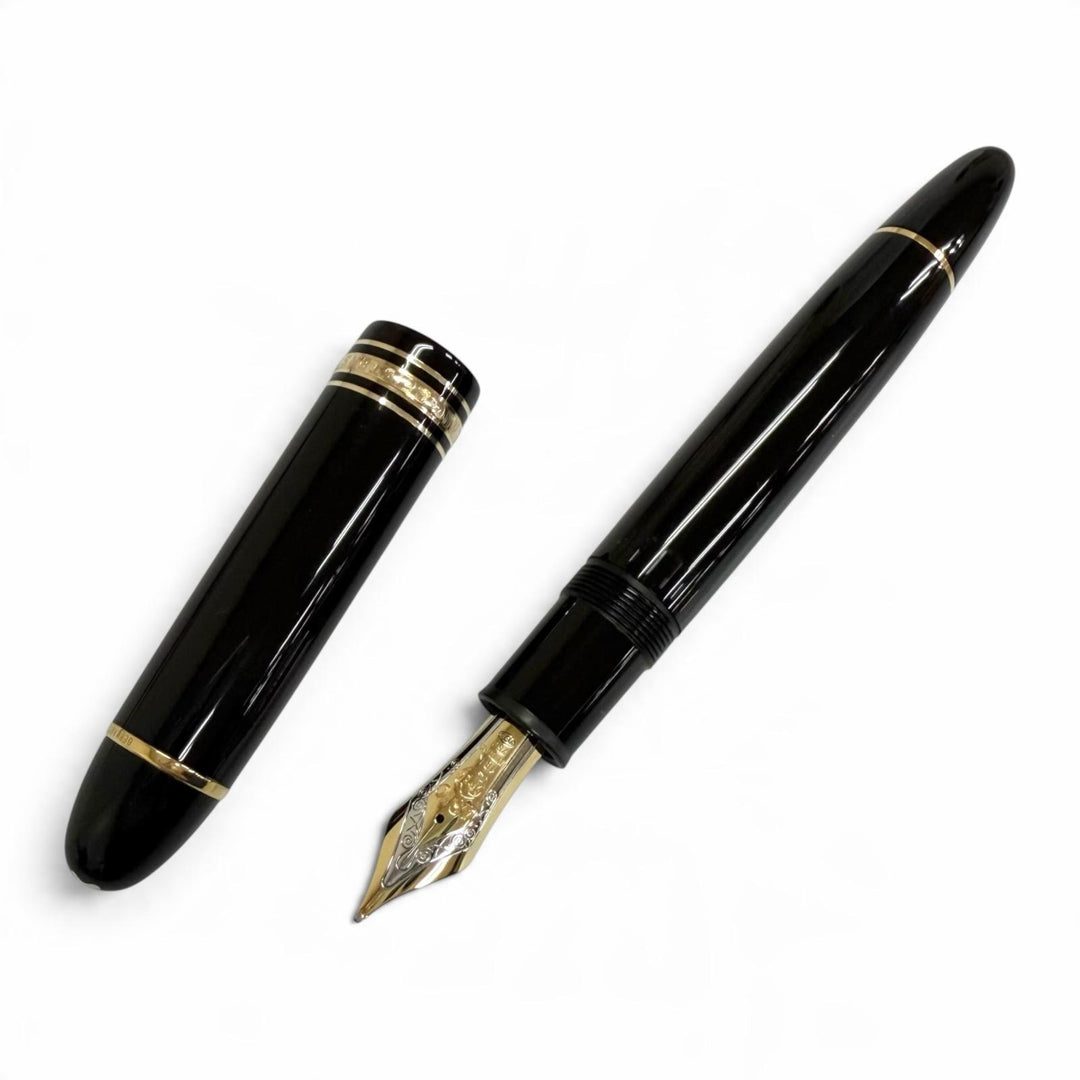 Excellent MONTBLANC fountain pen Meisterstück 149 black 18K mens