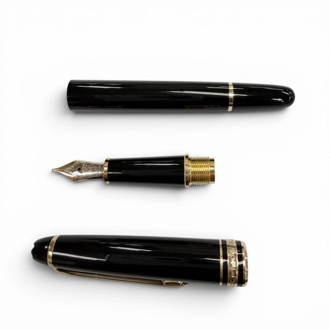 Great MONTBLANC fountain pen Meisterstück Classic white star black 14K mens
