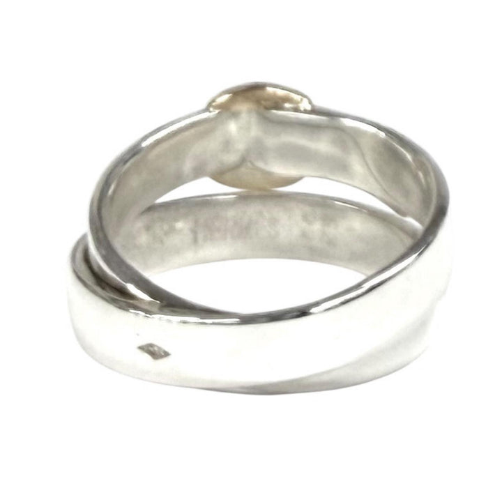 Excellent HERMES Ring Double True Ring Combination Silver 925 Women 50