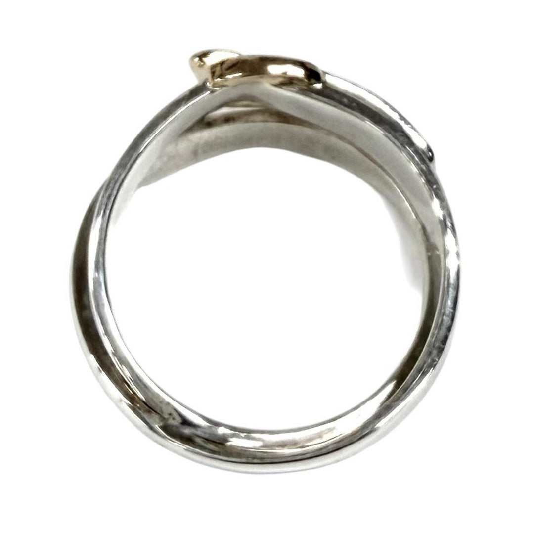 Excellent HERMES Ring Double True Ring Combination Silver 925 Women 50