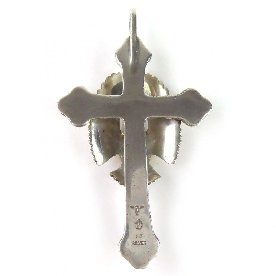 Great TADY&KING Pendant top Custom-made large cross eagle top with rose 925 K18