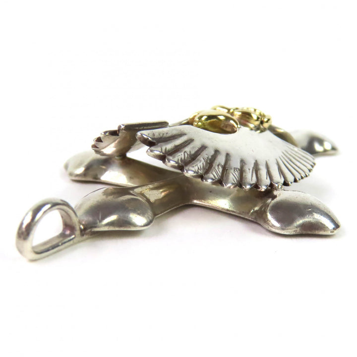 Great TADY&KING Pendant top Custom-made large cross eagle top with rose 925 K18