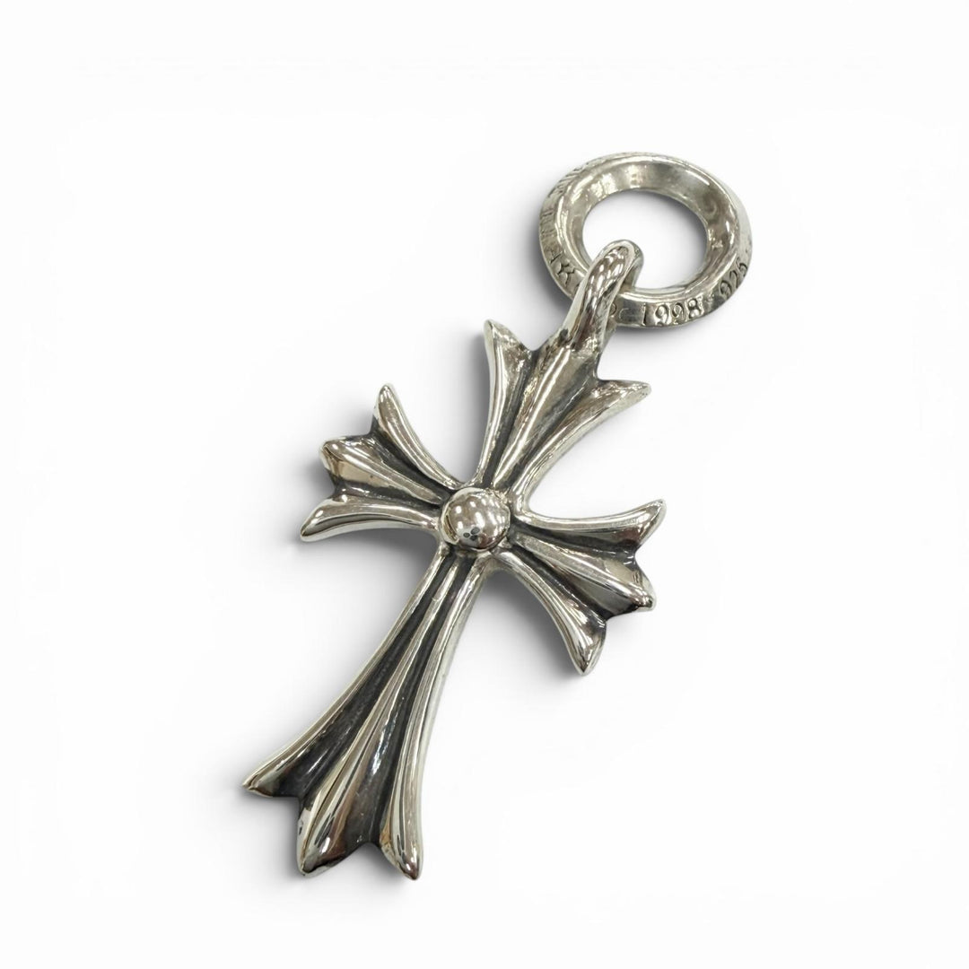 Excellent CHROME HEARTS Pendant top Tiny CH Cross Silver 925 mens