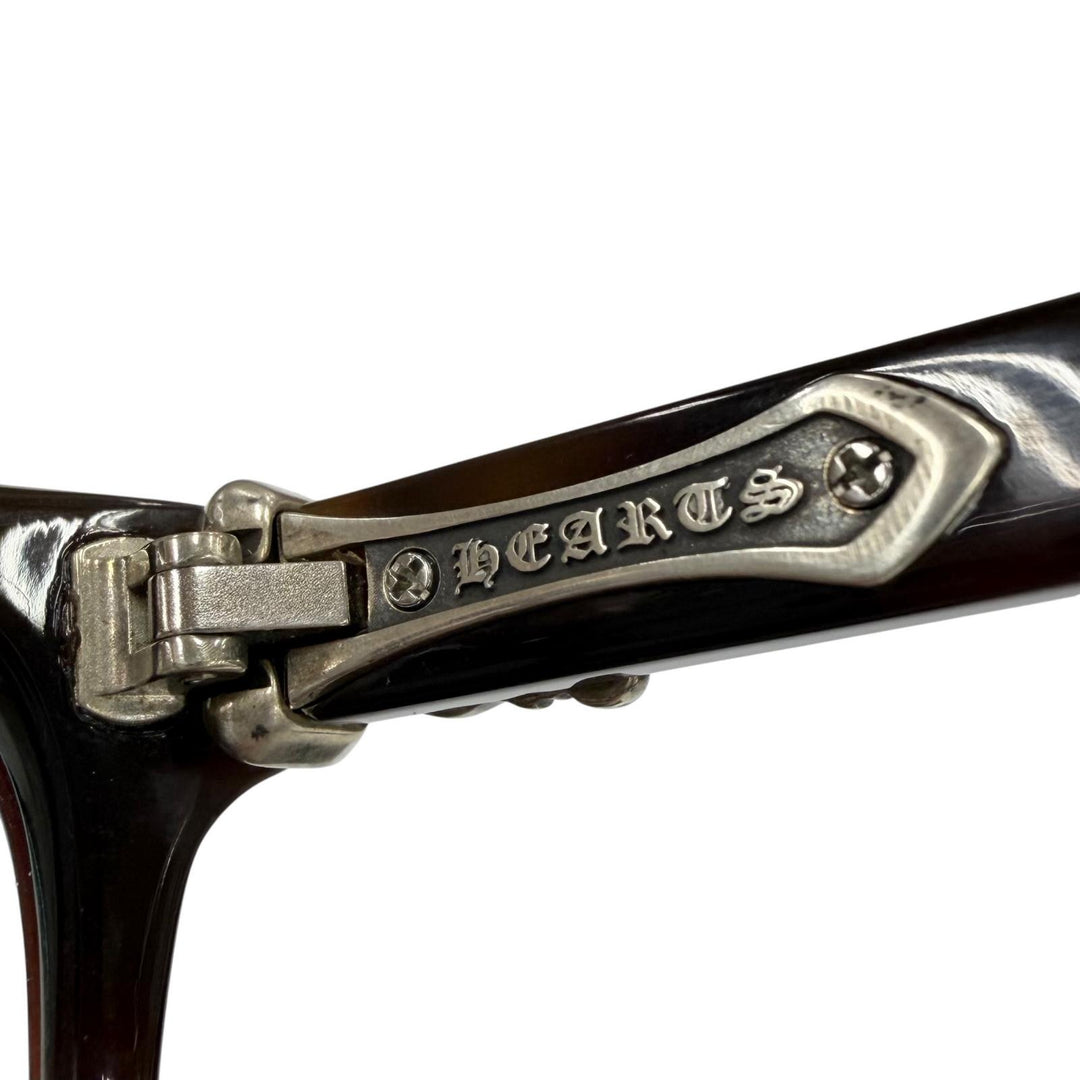 Very Good CHROME HEARTS Glasses RUMPLEFORESKIN Marble Brown 925 mens