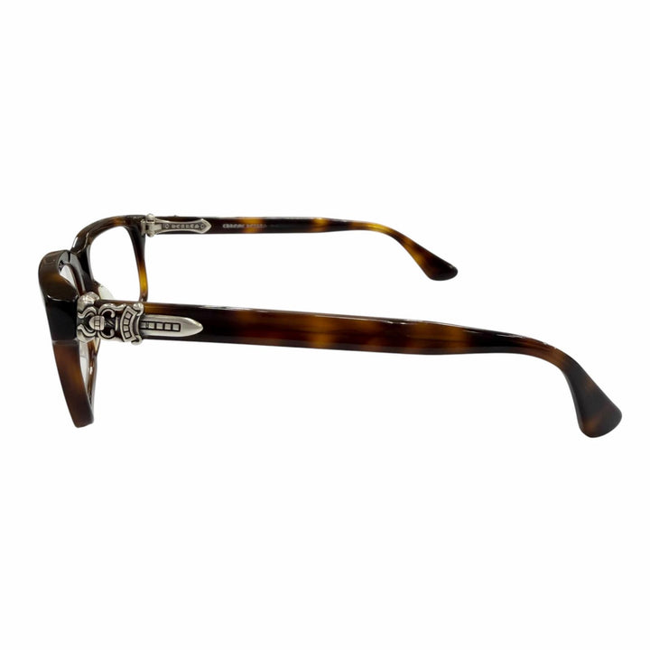 Very Good CHROME HEARTS Glasses RUMPLEFORESKIN Marble Brown 925 mens