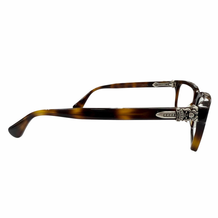 Very Good CHROME HEARTS Glasses RUMPLEFORESKIN Marble Brown 925 mens
