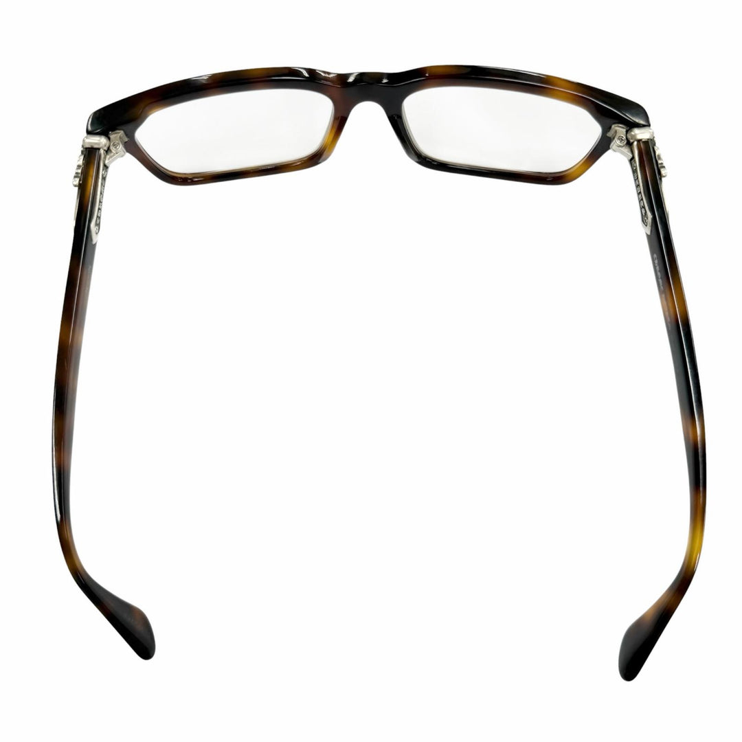 Very Good CHROME HEARTS Glasses RUMPLEFORESKIN Marble Brown 925 mens