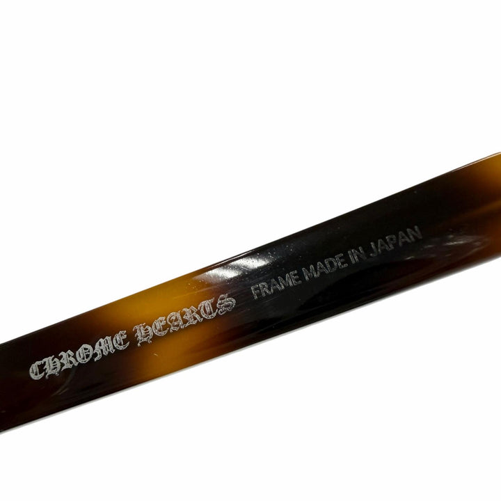 Very Good CHROME HEARTS Glasses RUMPLEFORESKIN Marble Brown 925 mens