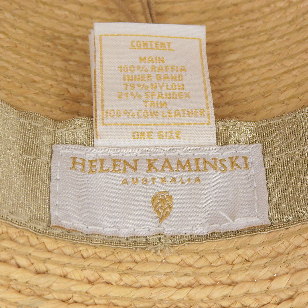 Excellent HELEN KAMINSKI hat natural Raffia Women
