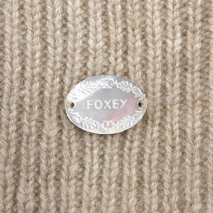 Excellent FOXEY cardigan Cardigan Little beige cashmere Women 42 34687