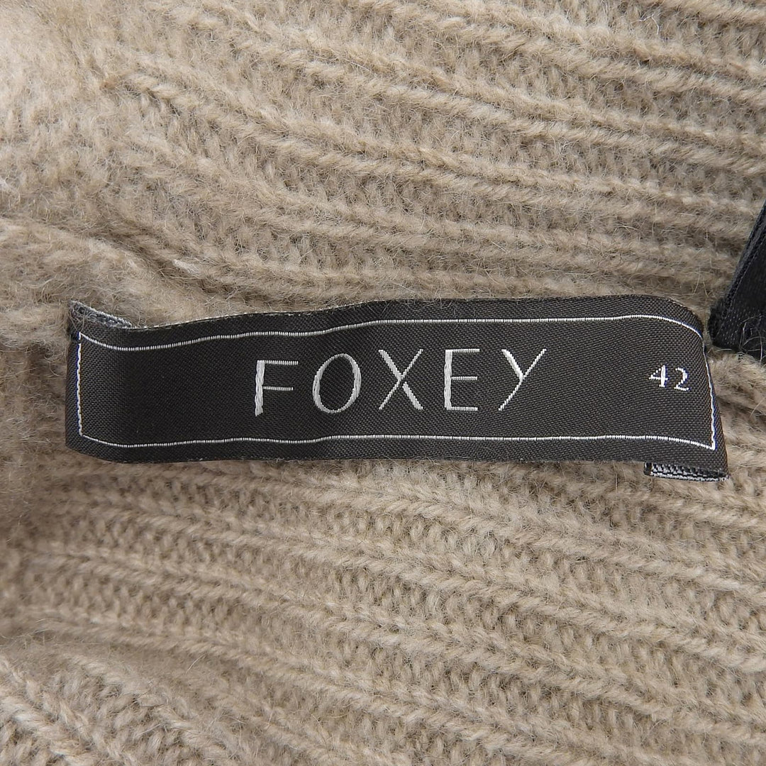 Excellent FOXEY cardigan Cardigan Little beige cashmere Women 42 34687
