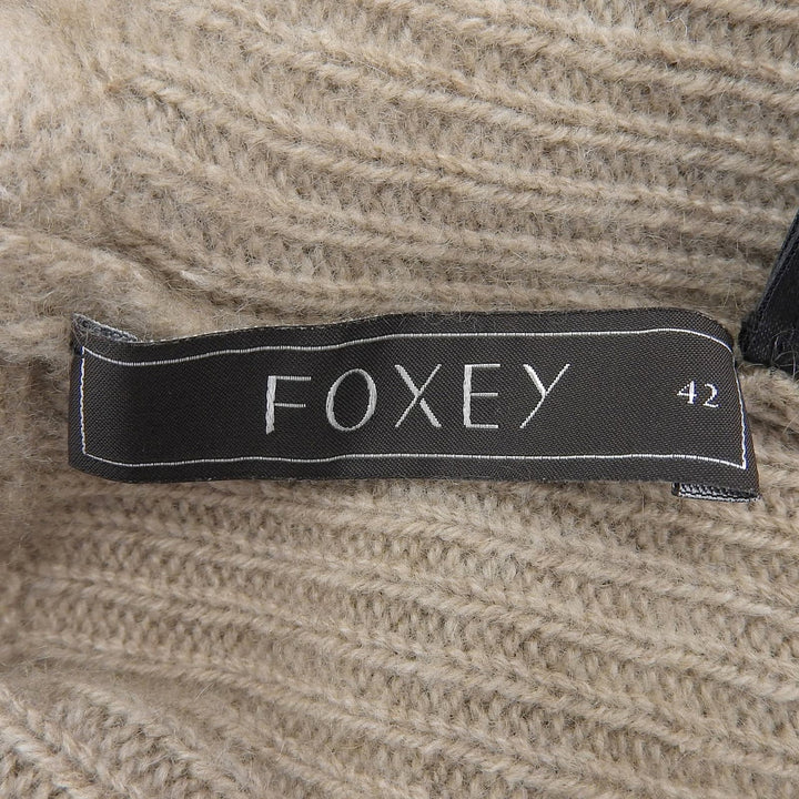 Excellent FOXEY cardigan Cardigan Little beige cashmere Women 42 34687