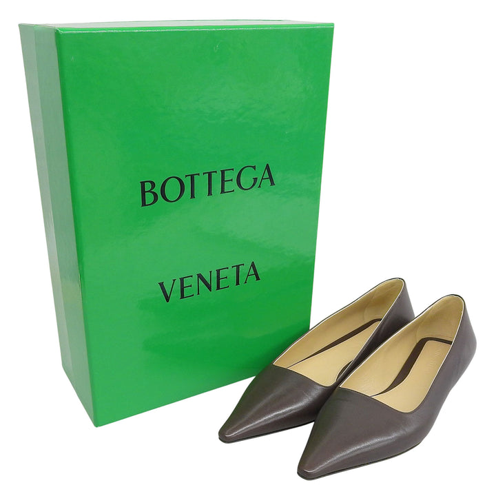 Excellent BOTTEGAVENETA pumps Dark brown leather Women 36.5