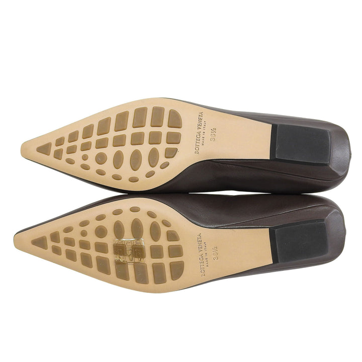 Excellent BOTTEGAVENETA pumps Dark brown leather Women 36.5