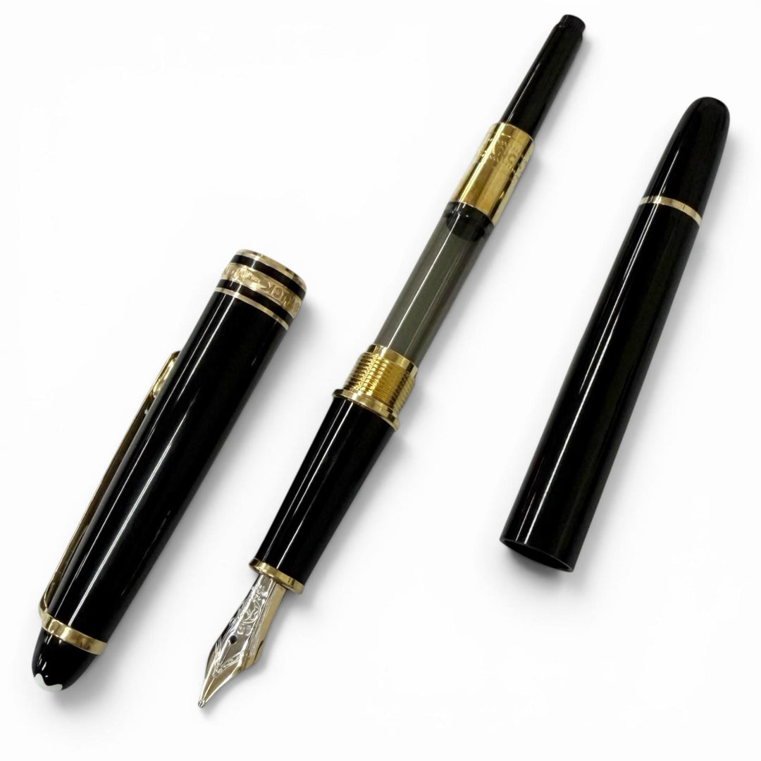 Excellent MONTBLANC fountain pen Meisterstück Classic Pix black 14K mens