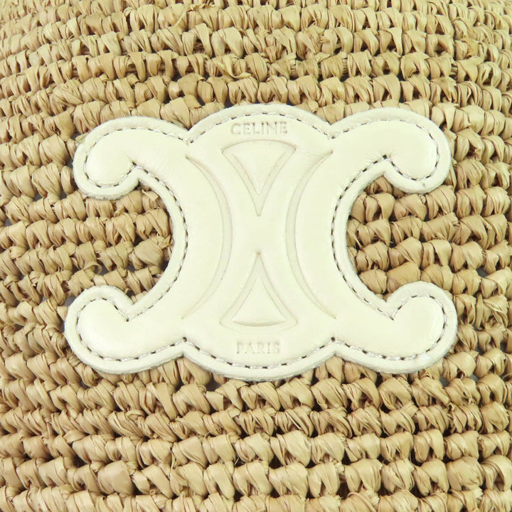 Excellent CELINE Triomphe bucket hat current product Raffia M AA08JA277.03HF