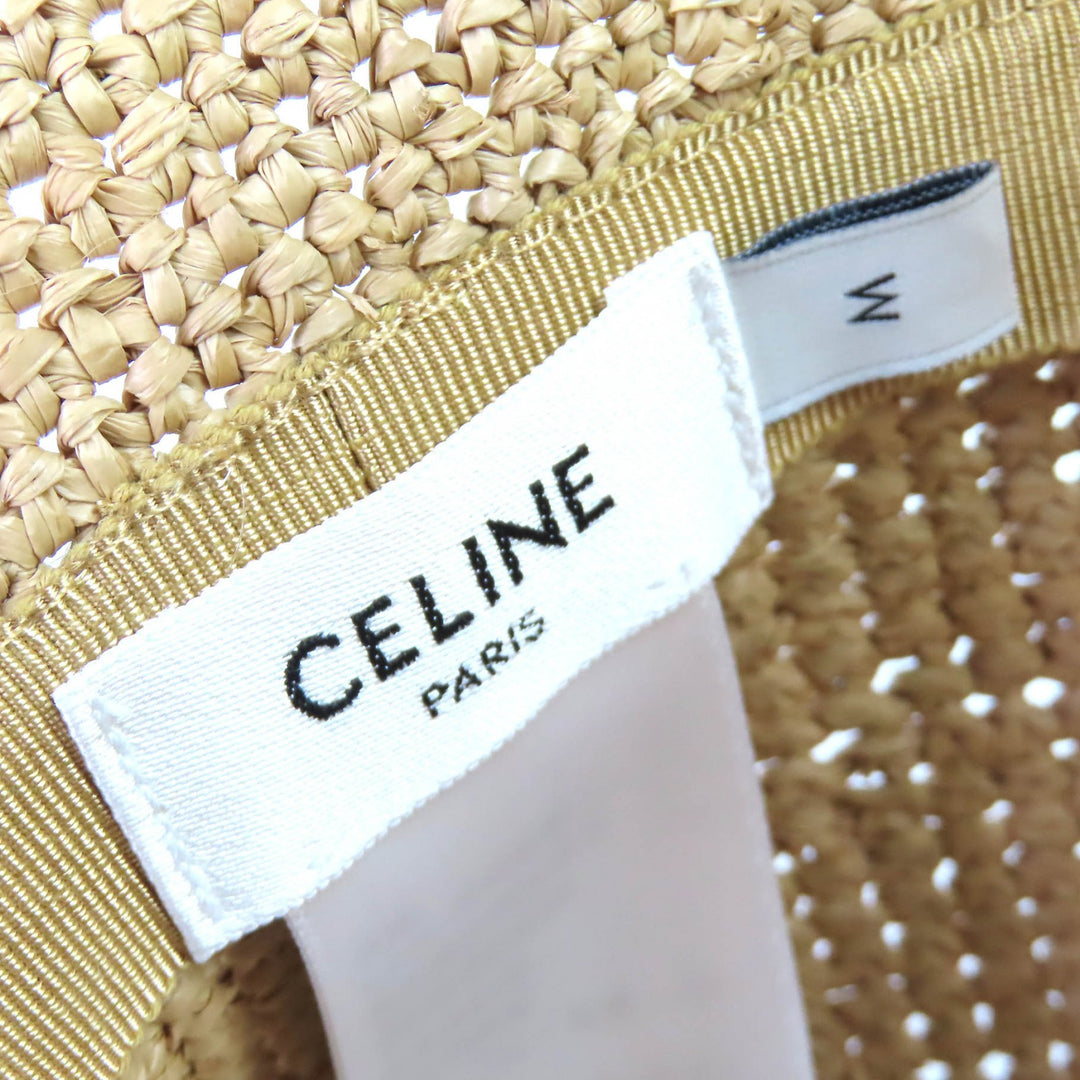 Excellent CELINE Triomphe bucket hat current product Raffia M AA08JA277.03HF