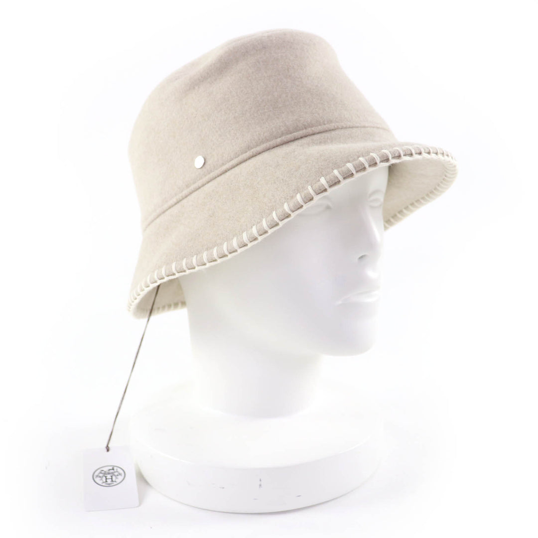 Pristine HERMES hat Harper Current product Avalon Stitch wool Women 57