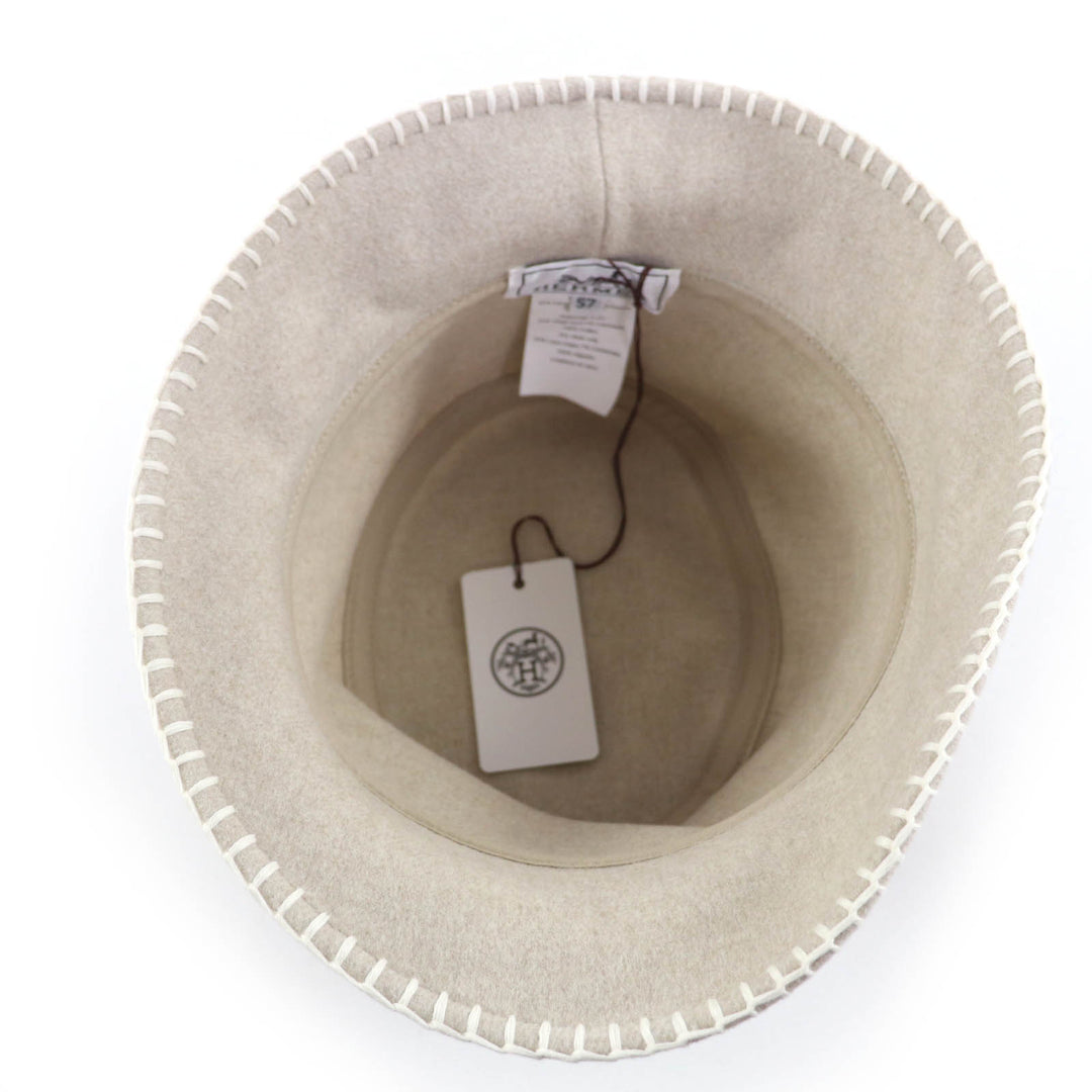Pristine HERMES hat Harper Current product Avalon Stitch wool Women 57