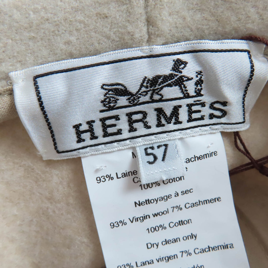 Pristine HERMES hat Harper Current product Avalon Stitch wool Women 57