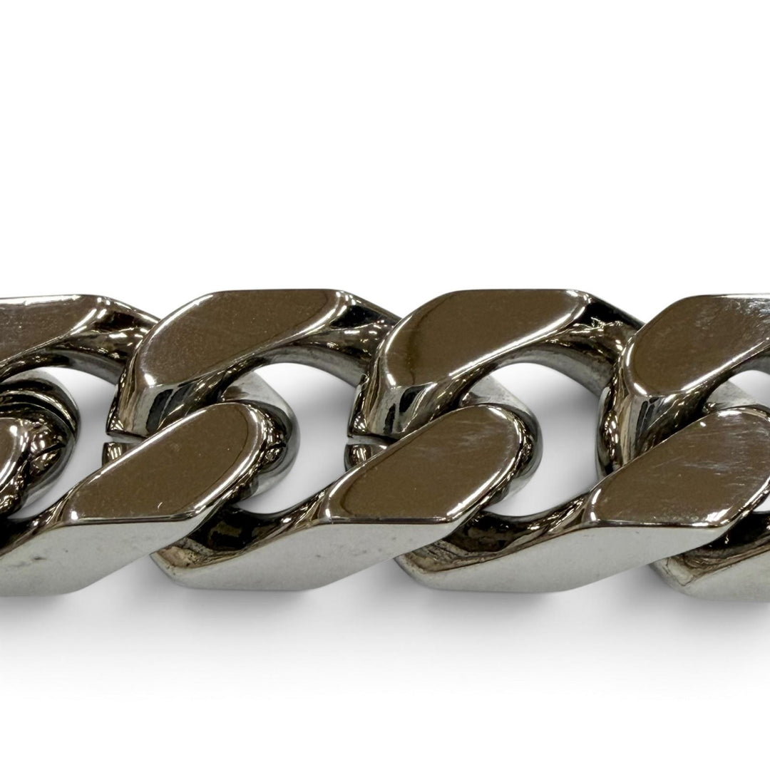 Excellent LOUIS VUITTON bracelet Monogram Chain Silver mens M M00855