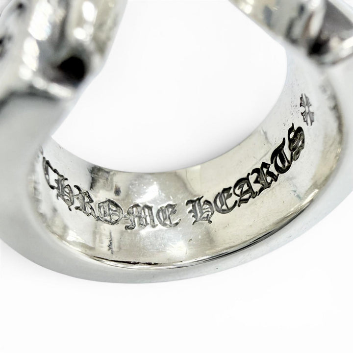 Great CHROME HEARTS Ring ring LG SCROLL LABEL Large scroll label Silver 925 mens