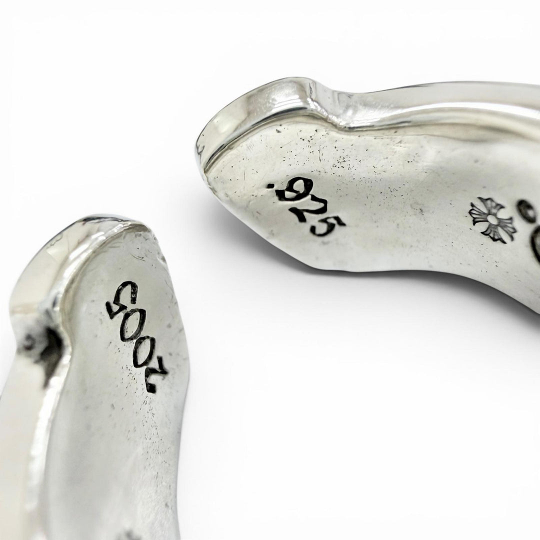 Great CHROME HEARTS Ring ring LG SCROLL LABEL Large scroll label Silver 925 mens