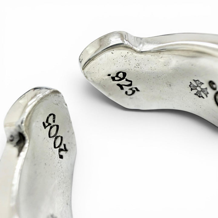 Great CHROME HEARTS Ring ring LG SCROLL LABEL Large scroll label Silver 925 mens