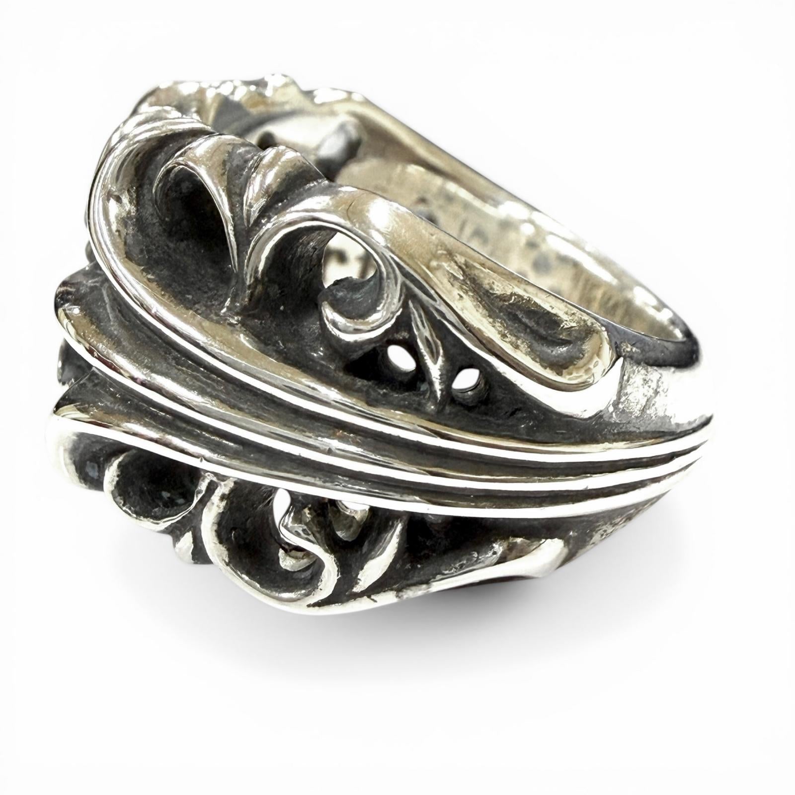 Excellent CHROME HEARTS Ring K&T Silver SV925 mens – caro-japan
