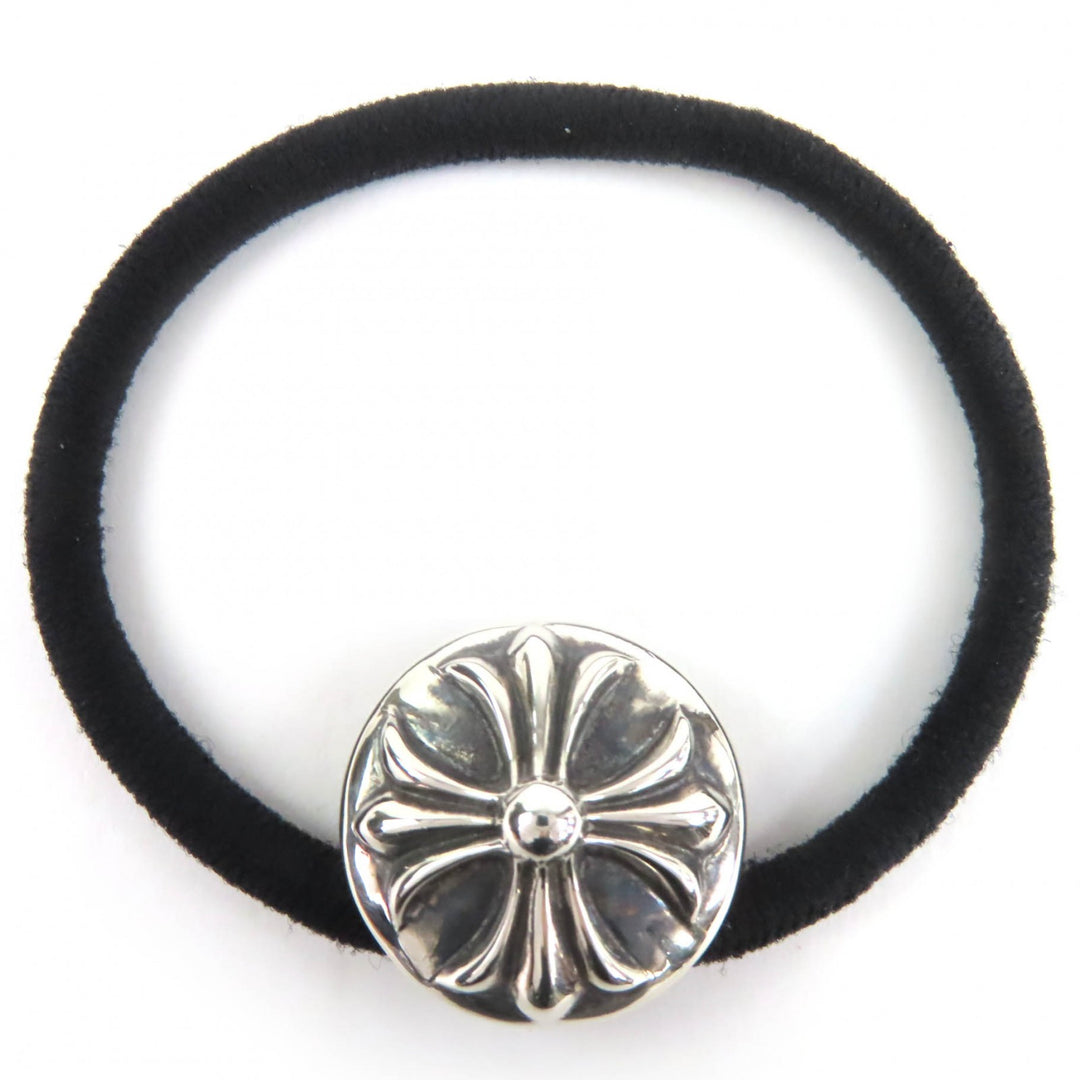 Great CHROME HEARTS Crossball Concho Hairband Hair Tie with Invoice Silver 925