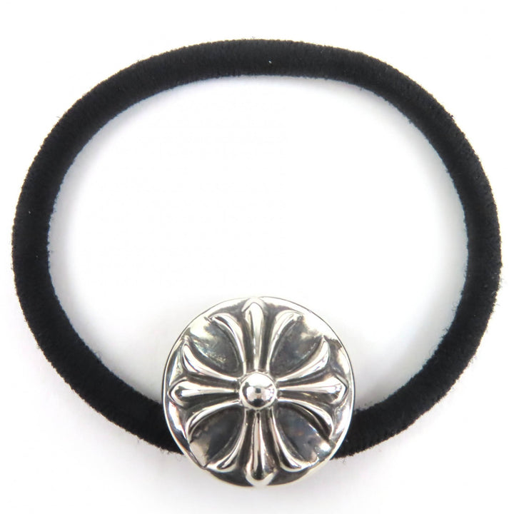Great CHROME HEARTS Crossball Concho Hairband Hair Tie with Invoice Silver 925