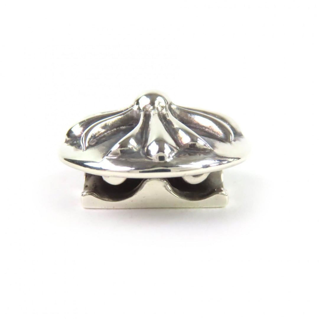 Great CHROME HEARTS Crossball Concho Hairband Hair Tie with Invoice Silver 925