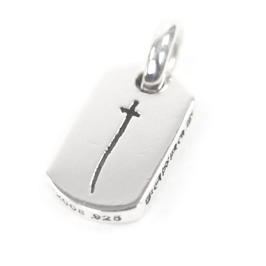 Great CHROME HEARTS Pendant top D/T TNY RS CRS Tiny Dog Tag