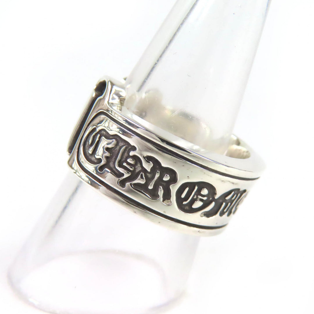 Excellent CHROME HEARTS Ring Large scroll label ring Silver 925 mens