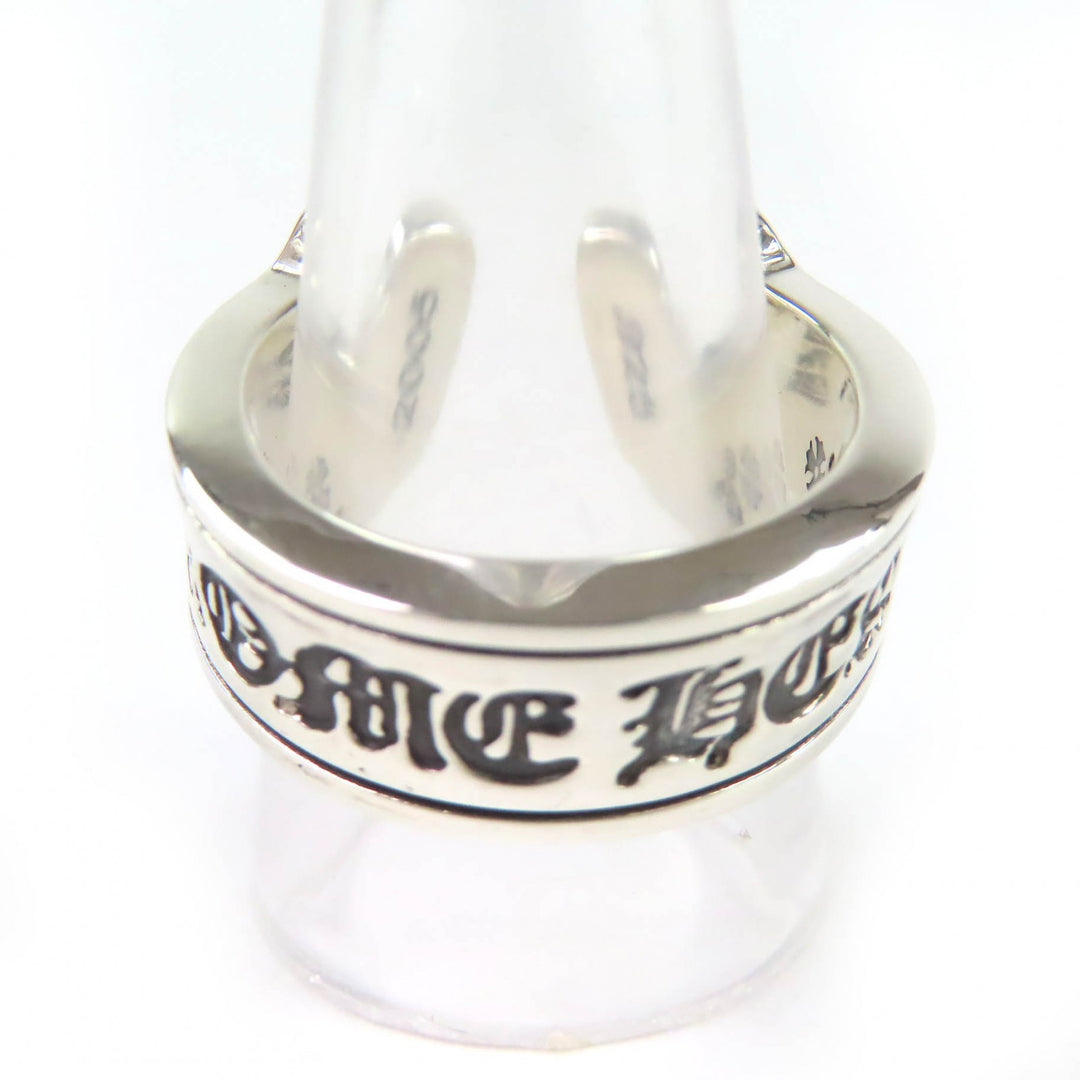 Excellent CHROME HEARTS Ring Large scroll label ring Silver 925 mens